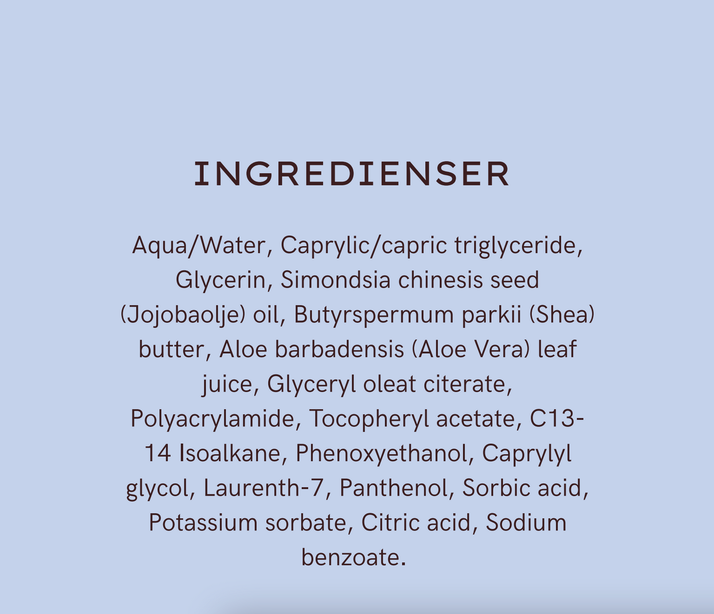 Moisturizing recharge