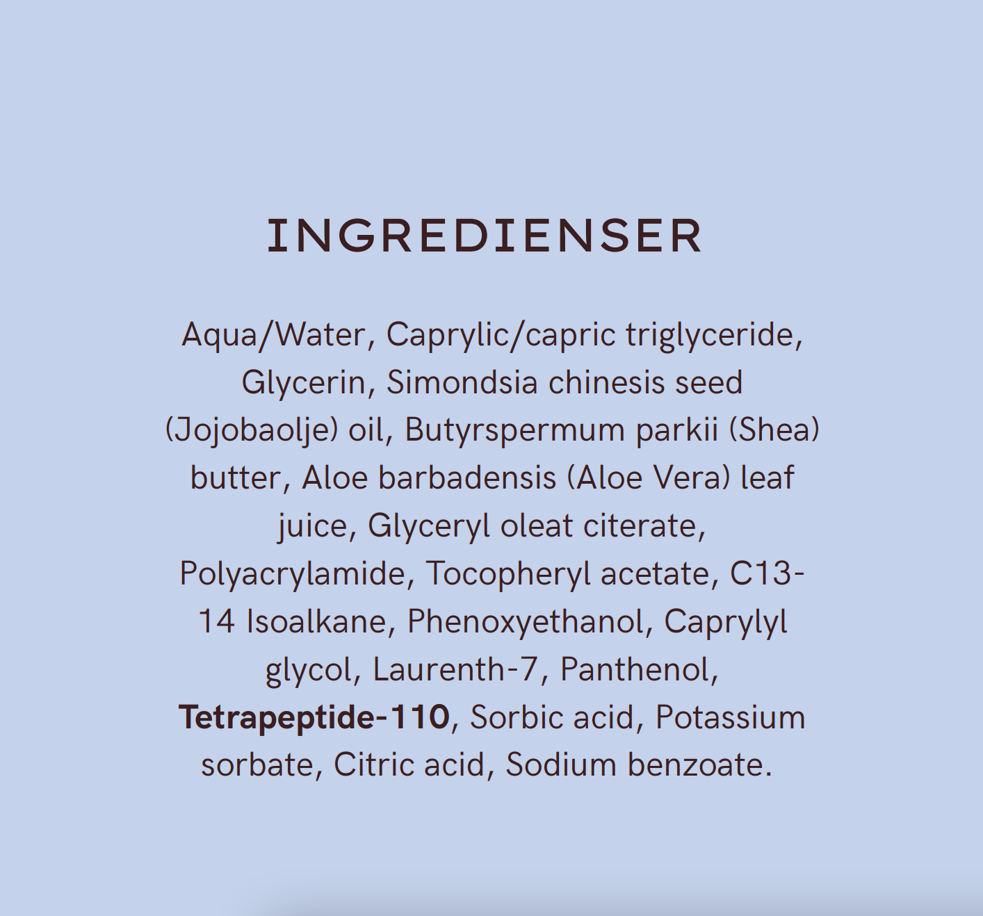 Tetrapeptide 110 Soothing Cream